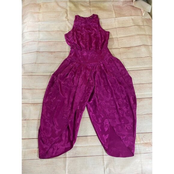 Vintage Cliche Women's Sleeveless Floral Jumpsuit - Large - Picture 4 of 14